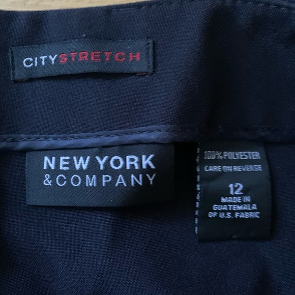 NY & Company Navy Blue Career Skirt - Size 12 - Picture 3 of 8